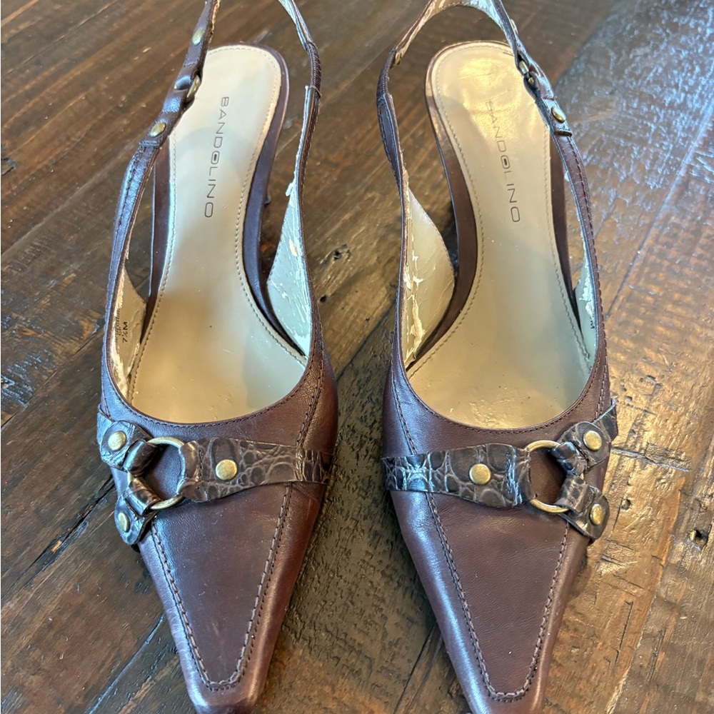 New Balance Brown Slingback Heels